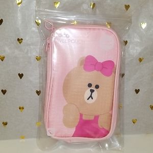 Brand new Line Friends Choco  bear Travel Pouch